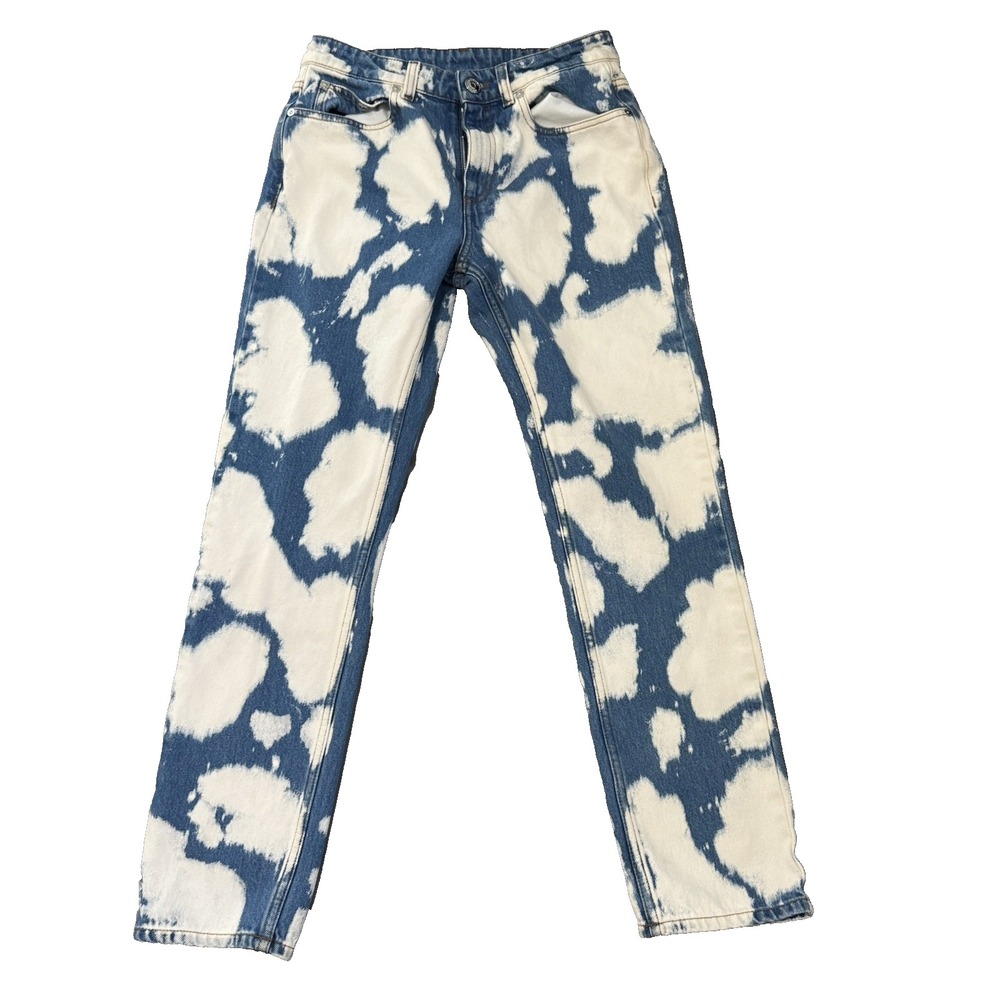Burberry Denim‎ Jeans Female Size 26 Seamill Monogram Motif Slim Fit Bleached